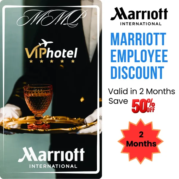 Marriott Employee Discount / MMP Rate, Save 50%, Valid in 2 Months